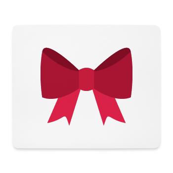 Schleife Dekoration Ornament Elegant Rot - Mousepad (Querformat) - Weiß - Vorne
