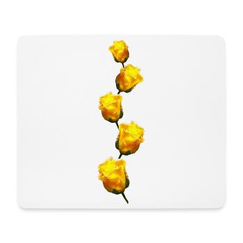 gelbe Rosen - Mousepad (Querformat) - Weiß - Vorne