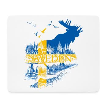 SWEDEN ELCH SCHWEDEN FLAGGE - Mousepad (Querformat) - Weiß - Vorne