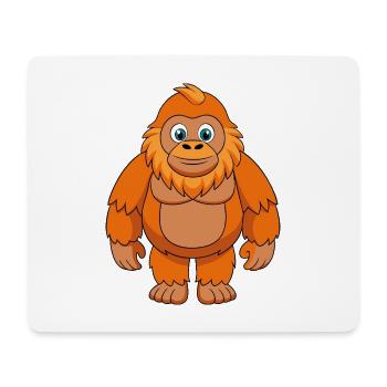 Big Foot Niedliche Maskottchen Zeichentrickfigur Kawaii - Mousepad (Querformat) - Weiß - Vorne