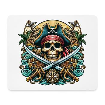 Pirate Logo - Mouse Pad (horizontal) - white - Front