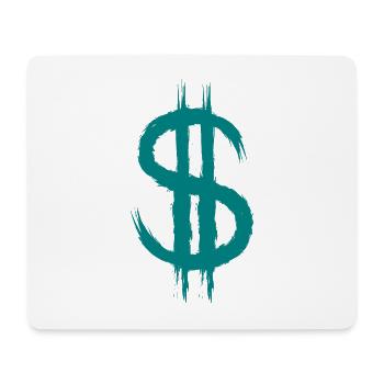 Dollarzeichen Dollar Zeichen Geld Bürste Geschenk - Mousepad (Querformat) - Weiß - Vorne