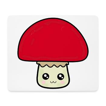 Kawaii Mushroom Kawaii Chibi Kawaii food - Mouse Pad (horizontal) - white - Front