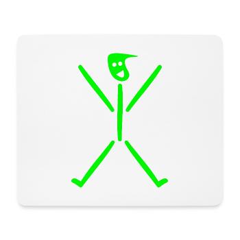 Strichmännchen lustig - Mousepad (Querformat) - Weiß - Vorne