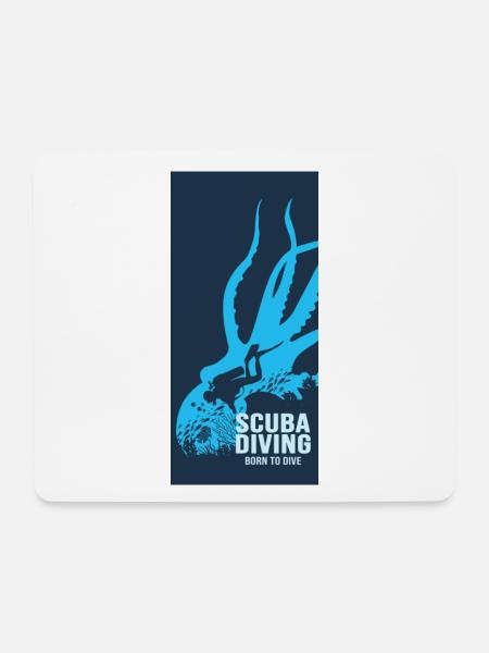 Tauchtaucher-Sporttaucher - Mousepad (Querformat) - Weiß
