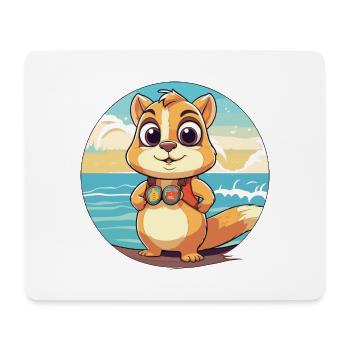 Chipmunk Aquarell Cartoon Kawaii Clipart Tier - Mousepad (Querformat) - Weiß - Vorne