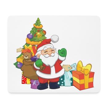 Weihnachtsmann - Mousepad (Querformat) - Weiß - Vorne