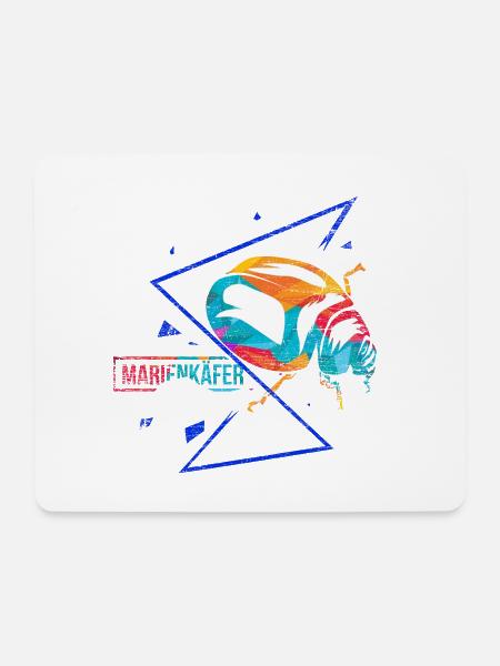 Eckiger Marienkäfer Blattlausjäger - Mousepad (Querformat) - Weiß