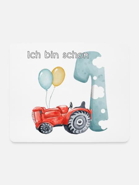 1. Geburtstag Traktor - Mousepad (Querformat) - Weiß