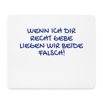 Besserwisser lustiger Spruch - Mousepad (Querformat) - Weiß - Vorne