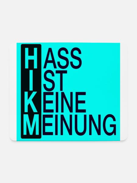 Hass ist keine Meinung - Mousepad (Querformat) - Weiß