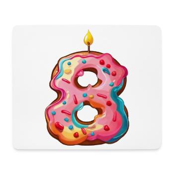 NUMBER 8 CAKE SWEET 8TH BIRTHDAY - Mouse Pad (horizontal) - white - Front