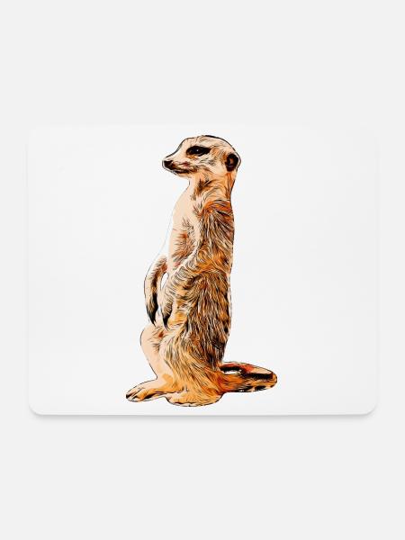 Erdmännchen - Mousepad (Querformat) - Weiß