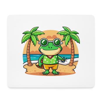 Frosch Lustige Cartoon Sommer Strand Sonnenbrille - Mousepad (Querformat) - Weiß - Vorne