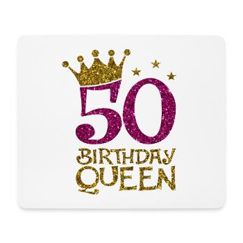 50 Birthday Queen Bday - Mousepad (Querformat) - Weiß - Vorne