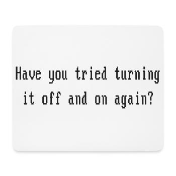 On or Off - Mousepad (Querformat) - Weiß - Vorne