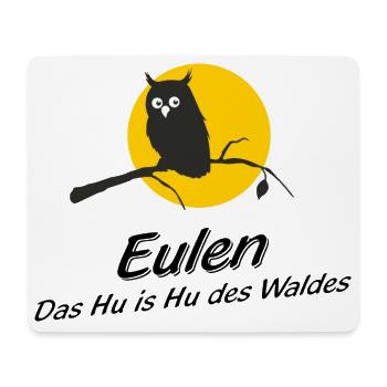 Eulen - das Hu is Hu des Waldes versus Who is Who - Mousepad (Querformat) - Weiß - Vorne