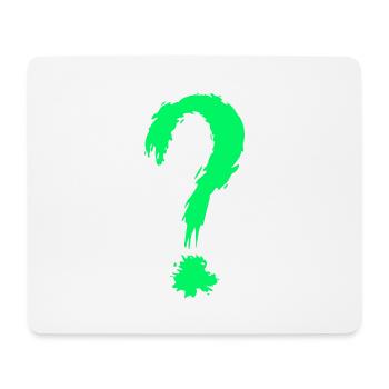 Fragezeichen Grün - Mousepad (Querformat) - Weiß - Vorne
