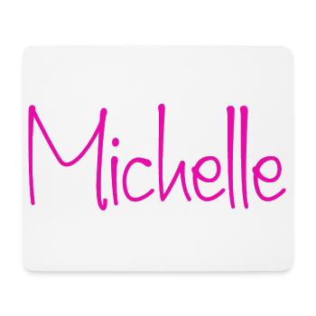 Michelle Neon-Handschrift - Mousepad (Querformat) - Weiß - Vorne