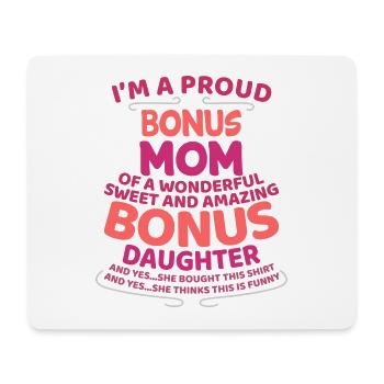 Bonus Mom Stiefmutter Stiefmama Bonus Mama - Mousepad (Querformat) - Weiß - Vorne