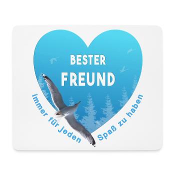 bester Freund - Mousepad (Querformat) - Weiß - Vorne
