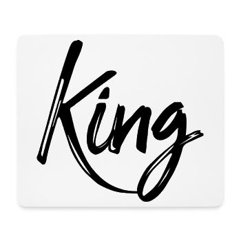King - Mousepad (Querformat) - Weiß - Vorne