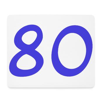 80. 80 JAHRE. 80-JÄHRIGES JUBILÄUM. 80. GEBURTSTAG. - Mousepad (Querformat) - Weiß - Vorne