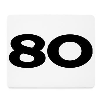 80. 80 JAHRE. 80-JÄHRIGES JUBILÄUM. 80. GEBURTSTAG. - Mousepad (Querformat) - Weiß - Vorne