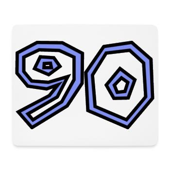 90 - Mousepad (Querformat) - Weiß - Vorne