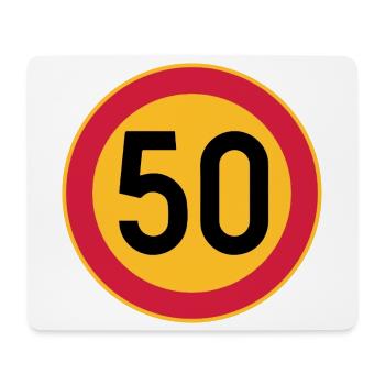50 Limit / Tempolimit - Mousepad (Querformat) - Weiß - Vorne