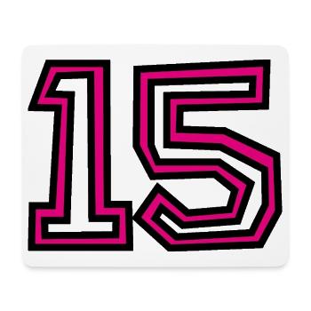15 - Mousepad (Querformat) - Weiß - Vorne