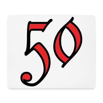 50. 50 YEARS. 50th ANNIVERSARY. 50 YEARS ANNIVERSARY. - Mouse Pad (horizontal) - white - Front