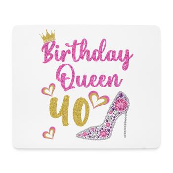 40.Geburtstag Königin 40 Jahre Vierzig - Mousepad (Querformat) - Weiß - Vorne