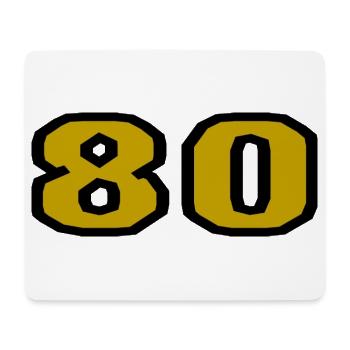80. 80 JAHRE. 80-JÄHRIGES JUBILÄUM. 80. GEBURTSTAG. - Mousepad (Querformat) - Weiß - Vorne