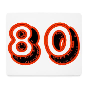 80. 80 JAHRE. 80-JÄHRIGES JUBILÄUM. 80. GEBURTSTAG. - Mousepad (Querformat) - Weiß - Vorne