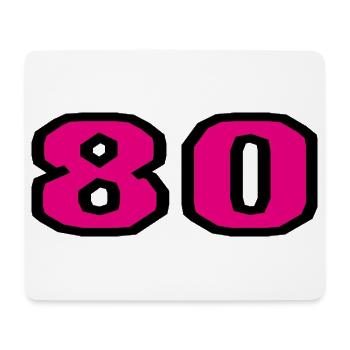 80. 80 JAHRE. 80-JÄHRIGES JUBILÄUM. 80. GEBURTSTAG. - Mousepad (Querformat) - Weiß - Vorne