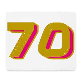 70. 70 ANS. 70e ANNIVERSAIRE. ANNIVERSAIRE 70 ANS. - Tapis de souris (format paysage) - blanc - Devant