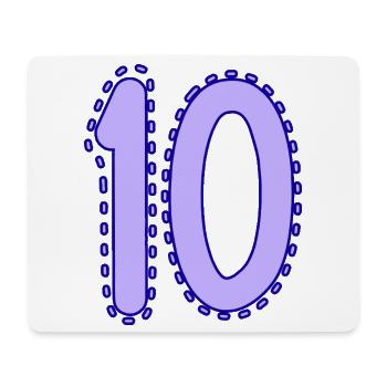 10. 10 YEARS. 10th ANNIVERSARY. 10 YEAR ANNIVERSARY. - Mouse Pad (horizontal) - white - Front