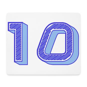 10. 10 ANS. 10e ANNIVERSAIRE. ANNIVERSAIRE 10 ANS. - Tapis de souris (format paysage) - blanc - Devant