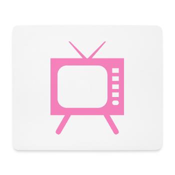 Fernseher - TV - Mousepad (Querformat) - Weiß - Vorne