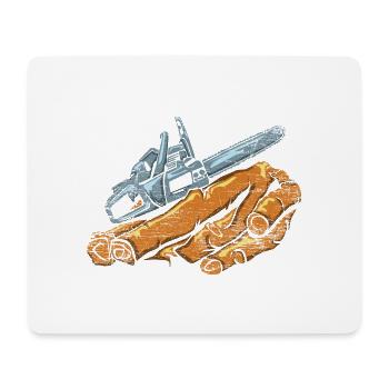 Naturverbundener Forstwirt Waldpflege - Mousepad (Querformat) - Weiß - Vorne