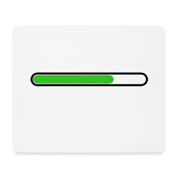 Ladeleiste Schwarz Grün - Mousepad (Querformat) - Weiß - Vorne