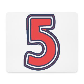 5. 5 ANS. 5e ANNIVERSAIRE. ANNIVERSAIRE 5 ANS - Tapis de souris (format paysage) - blanc - Devant