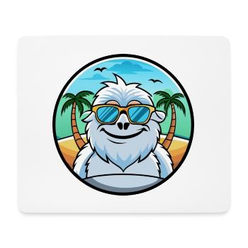 Yeti Lustige Cartoon Sommer Strand Sonnenbrille Aufkleber - Mousepad (Querformat) - Weiß - Vorne