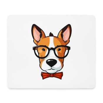 Miniatur Bullterrier Hunderasse Aquarell Cartoo - Mousepad (Querformat) - Weiß - Vorne