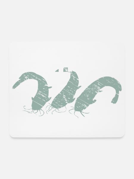 Wels angeln Waller fischen Team Waller - Mousepad (Querformat) - Weiß