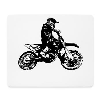 mx motorradfahrer - Mousepad (Querformat) - Weiß - Vorne