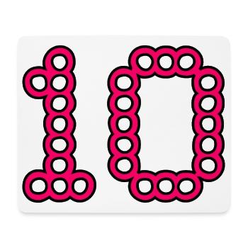 10. 10 YEARS. 10th ANNIVERSARY. 10 YEAR ANNIVERSARY. - Mouse Pad (horizontal) - white - Front