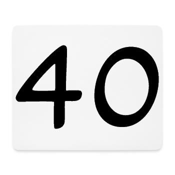 40. 40 JAHRE. 40-JÄHRIGES JUBILÄUM. 40-JÄHRIGES JUBILÄUM. - Mousepad (Querformat) - Weiß - Vorne
