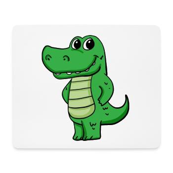 Krokodil - Mousepad (Querformat) - Weiß - Vorne